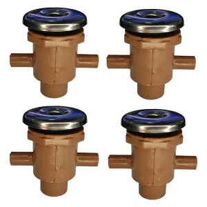 Kit 4 Mini Jato Inox Cromado p/ Banheira de Hidromassagem SPA